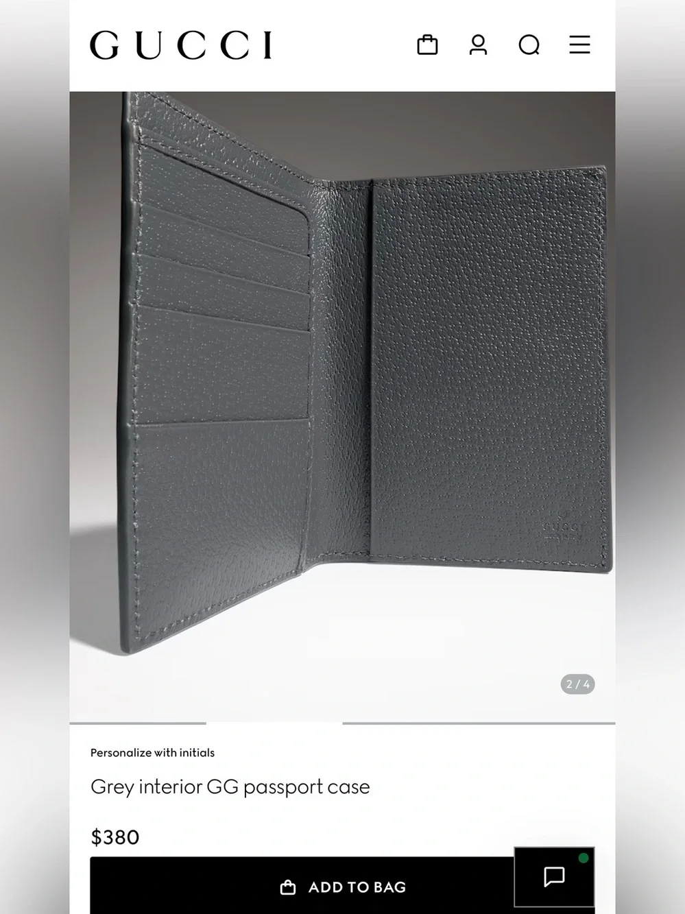 Gucci AUTHENTIC GG Supreme Passport Cover case NEW
